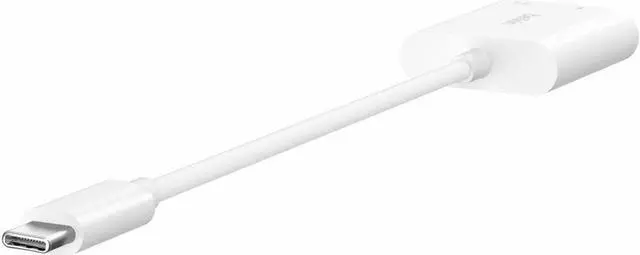 Alt view image 6 of 7 - Belkin RockStar 3.5mm Audio + USB-C Charge Adapter - Mini-phone/USB-C Audio/Data Transfer Cable for Smartphone, Tablet, Notebook, Audio Device, USB Device - First End: 1 x 24-pin USB Type C - Male - S