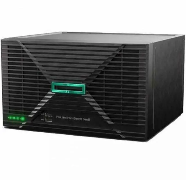 Main image of HPE ProLiant MicroServer Gen11 server with 1Intel® Xeon® E-2414 Processor, 16 GB (1x16 GB UDIMM) Single Rank Memory, dedicated iLO-M.2 port kit, Embedded Intel® VROC SATA for HPE ProLiant - P78521-005