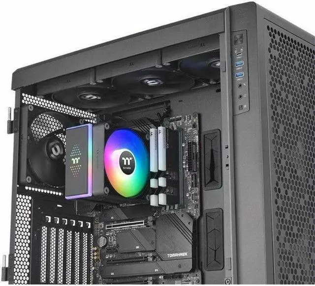 Alt view image 3 of 11 - Thermaltake ASTRIA 400 ARGB Lighting CPU Cooler CLP120CA12SWA