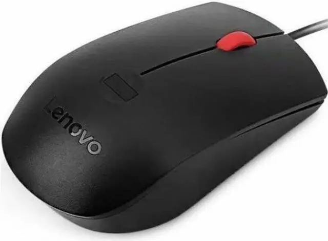 Alt view image 4 of 7 - Lenovo Fingerprint Biometric USB Mouse Gen 2 - Optical - Cable - Black - USB Type A - 1600 dpi - Scroll Wheel - 3 Button(s) - Symmetrical