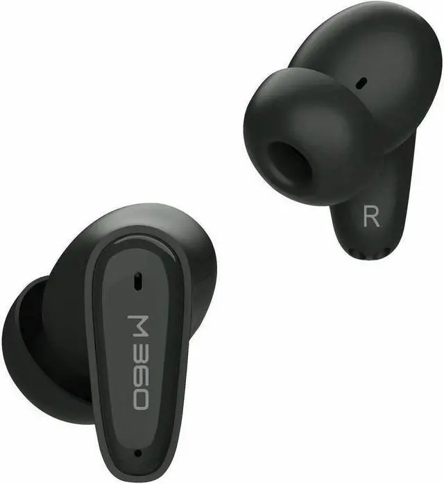 Alt view image 2 of 6 - m360 TW1800B Nemesis True Wireless Earbuds - Bluetooth Headphones with Microphone - 20H Playtime - Black - Hi-Fi Stereo - 10mm Graphene Drivers - Magnetic Charging Case - Waterproof IPX5 - BT Version