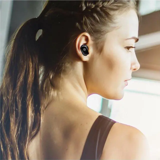 Alt view image 3 of 6 - m360 TW1800B Nemesis True Wireless Earbuds - Bluetooth Headphones with Microphone - 20H Playtime - Black - Hi-Fi Stereo - 10mm Graphene Drivers - Magnetic Charging Case - Waterproof IPX5 - BT Version