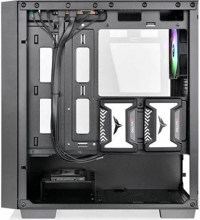 Alt view image 15 of 17 - Thermaltake Versa H16 TG ARGB Black Micro ATX Tower Case Tempered Glass Side Panel 3 Pre-Installed ARGB Fans CA-1Y8-00S1WN-02