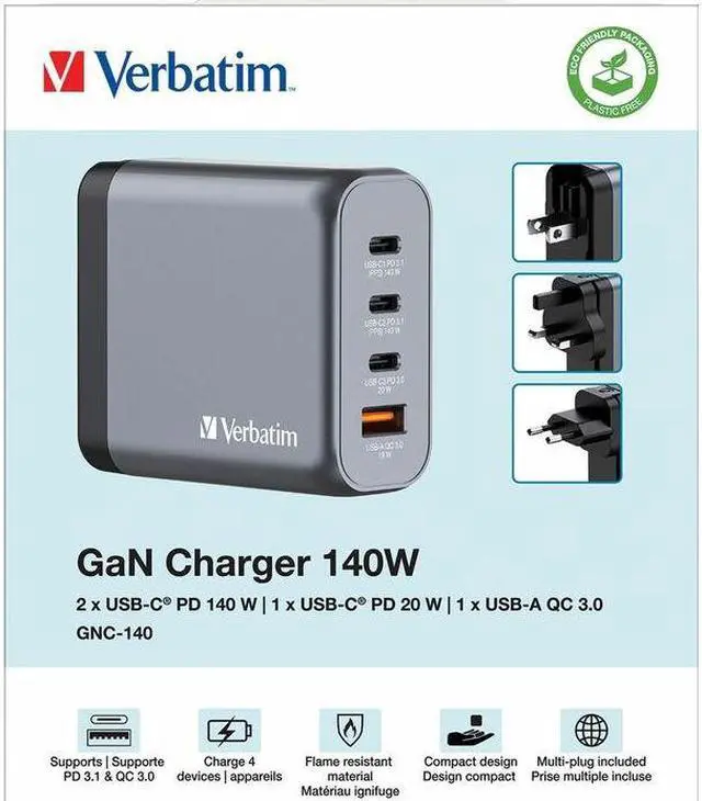Alt view image 14 of 16 - GNC-140 GaN Charger 140W with