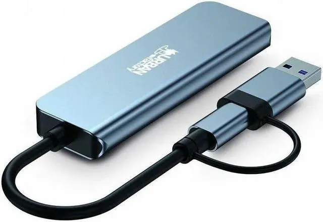 Alt view image 2 of 11 - Urban Factory USB-A/C Hub 4 Ports USB 3.0 - USB 3.2 Gen 1 (3.1 Gen 1) Type-C - 640 MB/s - Notebook, Tablet - 4 USB Port(s)