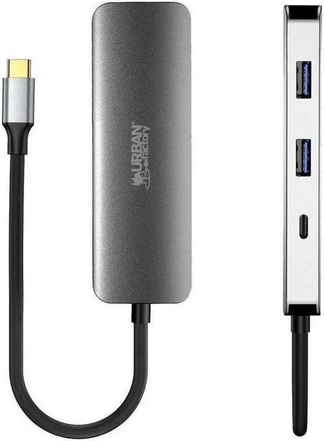 Alt view image 2 of 7 - Urban Factory HUBEE Docking Station - for Notebook/Desktop PC - USB Type C - 4K UHD - 3840 x 2160 - 3 x USB Ports - 2 x USB 3.0 - 2 x USB Type-A Ports - USB Type-A - 1 x USB Type-C Ports - USB Type-C