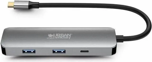Alt view image 3 of 7 - Urban Factory HUBEE Docking Station - for Notebook/Desktop PC - USB Type C - 4K UHD - 3840 x 2160 - 3 x USB Ports - 2 x USB 3.0 - 2 x USB Type-A Ports - USB Type-A - 1 x USB Type-C Ports - USB Type-C