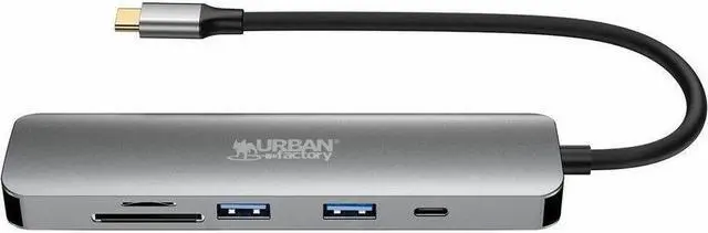 Alt view image 4 of 7 - Urban Factory HUBEE Docking Station - for Notebook/Desktop PC - Memory Card Reader - SD, microSD - USB Type C - 4K UHD - 3840 x 2160 - 3 x USB Ports - 2 x USB 3.0 - 2 x USB Type-A Ports - USB Type-A -