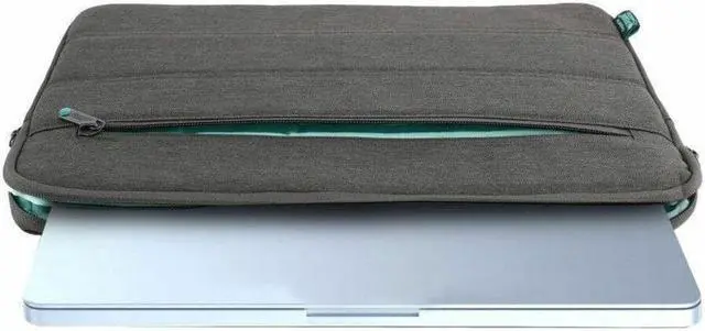 Alt view image 4 of 6 - Urban Factory GREENEE Carrying Case (Sleeve) for 15" to 16" Notebook - High Density Foam (HDF), rPET Polyester, Plastic, Polyethylene Terephthalate (PET) Body - 15.4" Height x 11.4