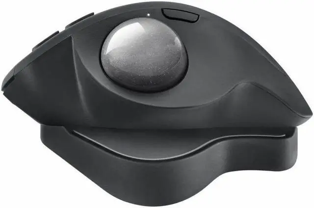 Alt view image 4 of 7 - Logitech MX Ergo S Plus Advanced Wireless Trackball Mouse, USB-C Rechargeable Wireless Ergonomic Mouse With Bluetooth and Encrypted Dongle, 6 Programmable Buttons, for PC/Mac (Graphite) - Optical - Wi