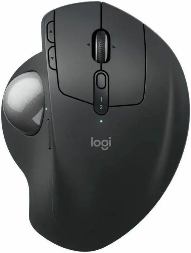 Main image of Logitech MX Ergo S Plus Advanced Wireless Trackball Mouse, USB-C Rechargeable Wireless Ergonomic Mouse With Bluetooth and Encrypted Dongle, 6 Programmable Buttons, for PC/Mac (Graphite) - Optical - Wi