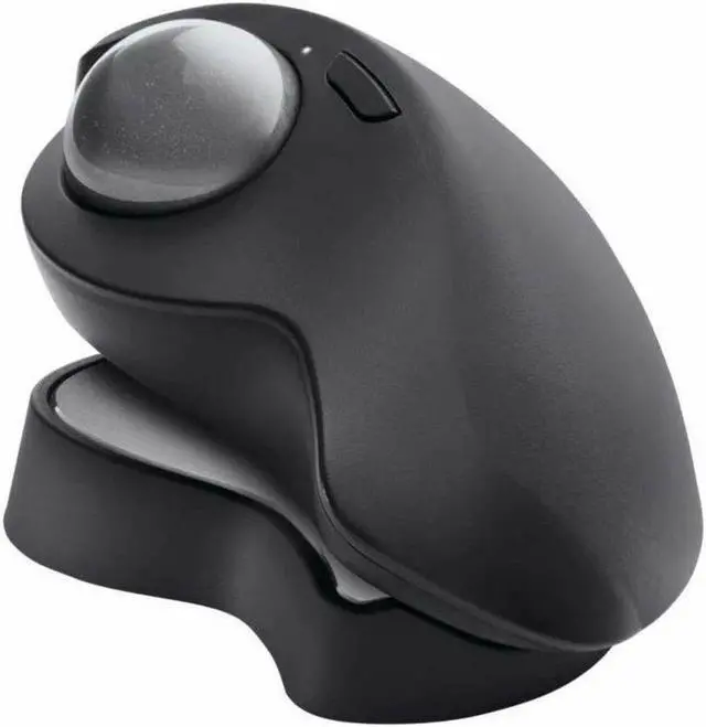 Alt view image 5 of 7 - Logitech MX Ergo S Plus Advanced Wireless Trackball Mouse, USB-C Rechargeable Wireless Ergonomic Mouse With Bluetooth and Encrypted Dongle, 6 Programmable Buttons, for PC/Mac (Graphite) - Optical - Wi