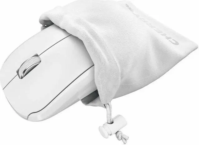 Alt view image 2 of 6 - CHERRY MW 2200 Compact Wireless Laptop Mouse - White, 3 Button, 1,300 dpi, Nano USB, Carrying Pouch