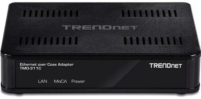 Alt view image 12 of 15 - TRENDnet Ethernet Over Coax Adapter,(2-Pack), Backward Compatible with MoCA 2.0, Gigabit LAN Port, Supports Net Throughput Up to 1Gbps, Supports Up to 16 Nodes on One Network, Black, TMO-311C2K