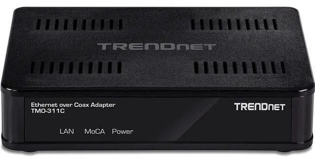Alt view image 14 of 15 - TRENDnet Ethernet Over Coax Adapter,(2-Pack), Backward Compatible with MoCA 2.0, Gigabit LAN Port, Supports Net Throughput Up to 1Gbps, Supports Up to 16 Nodes on One Network, Black, TMO-311C2K