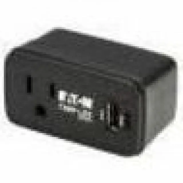 Alt view image 4 of 6 - Eaton Tripp Lite Series Power It! 1-Outlet Universal Travel Charger and Power Strip - 5-15R Outlet, USB-C and USB-A Ports, 32W PD Charging, 5-15P Direct Plug-In, Black - 1 x NEMA 5-15P Plug - 1 x USB