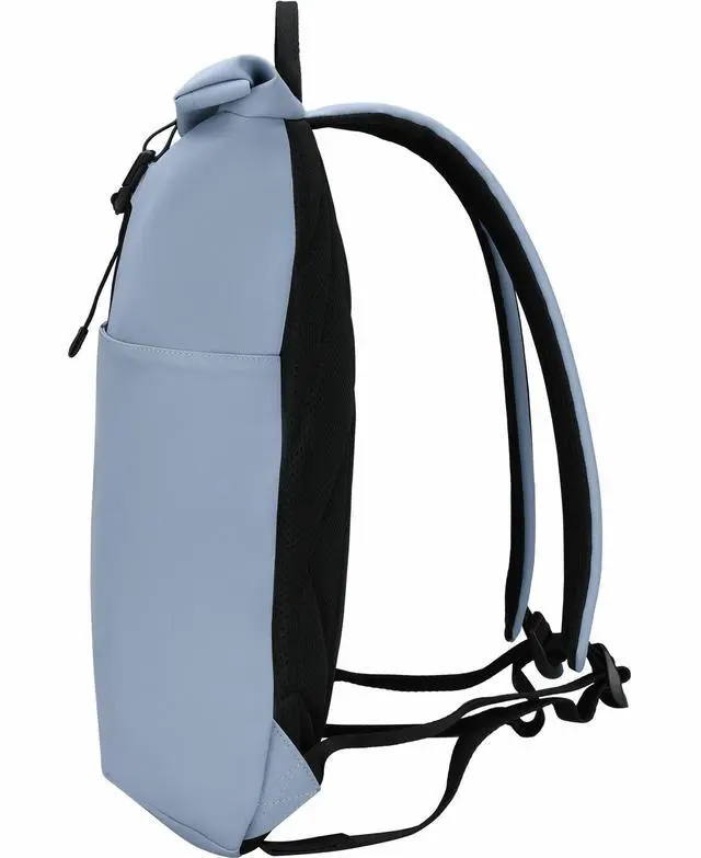 Alt view image 5 of 9 - Swissdigital LAMONE Light Blue Rolltop Backpack - USB Charging Port - RFID Protection Pocket - Eco-Friendly & Water Resistant Fabric - Fits 16" Laptop  SD1681-13