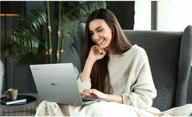 Alt view image 8 of 13 - Asus CX1400CKADS8 14 inch CX1 Chromebook - Intel Celeron N4500 - 8GB/64GB - Transparent Silver