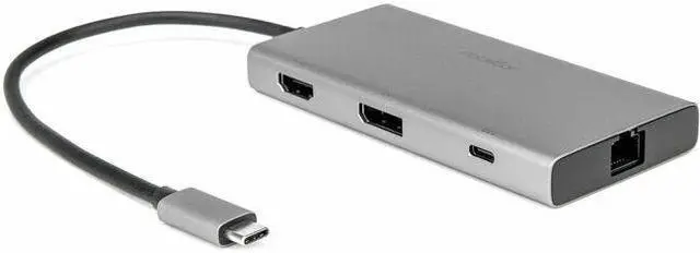 Main image of Rocstor Premium USB-C Dual Display Portable Dock Multiport Adapter - for Notebook/Desktop PC/Tablet/Monitor - Charging Capability - USB Type C - 2 Displays Supported - 8K @ 30Hz, 4K @ 60Hz, 4K @30Hz -