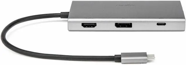 Alt view image 7 of 9 - Rocstor Premium USB-C Dual Display Portable Dock Multiport Adapter - for Notebook/Desktop PC/Tablet/Monitor - Charging Capability - USB Type C - 2 Displays Supported - 8K @ 30Hz, 4K @ 60Hz, 4K @30Hz -