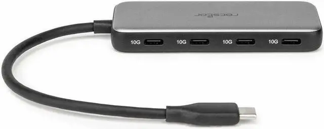 Alt view image 4 of 9 - PREMIUM USB-C HUB - USB-C TO QUAD USB-C 3.1 GEN2 10GBPS PORTS - USB-C MALE INPUT