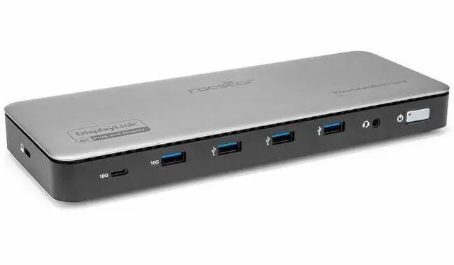 Main image of Rocstor ThunderConnect RD11 USB-C 13-in-1 Triple Display Docking Station - for Notebook/Desktop PC/Tablet/Monitor - Charging Capability - 134 W - USB4 - 3 Displays Supported - 8K @ 30Hz, 4K @ 60Hz - 7