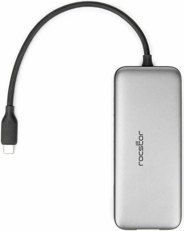 Alt view image 2 of 9 - Rocstor Premium USB-C 8-in-1 Dual HDMI Display Portable Dock Multiport Adapter - for Notebook/Desktop PC/Tablet/Monitor - Charging Capability - Memory Card Reader - SD, microSD - USB Type C - 2 Displa
