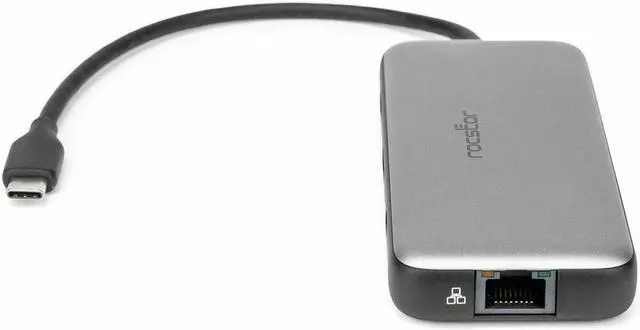Alt view image 5 of 9 - Rocstor Premium USB-C 8-in-1 Dual HDMI Display Portable Dock Multiport Adapter - for Notebook/Desktop PC/Tablet/Monitor - Charging Capability - Memory Card Reader - SD, microSD - USB Type C - 2 Displa