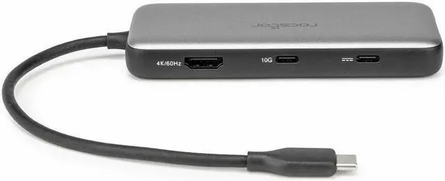 Alt view image 5 of 9 - Rocstor Type-C to HDMI/USB-A 10GX2/Type-C 10G data/SD/TF/PD Charging with DP1.4 Alt mode - for Desktop PC/Notebook/Tablet/Smartphone/Monitor/Memory Card Reader - Charging Capability - Memory Card Read