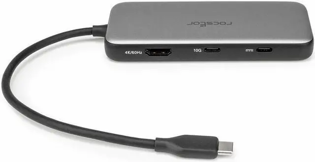 Alt view image 6 of 9 - Rocstor Type-C to HDMI/USB-A 10GX2/Type-C 10G data/SD/TF/PD Charging with DP1.4 Alt mode - for Desktop PC/Notebook/Tablet/Smartphone/Monitor/Memory Card Reader - Charging Capability - Memory Card Read