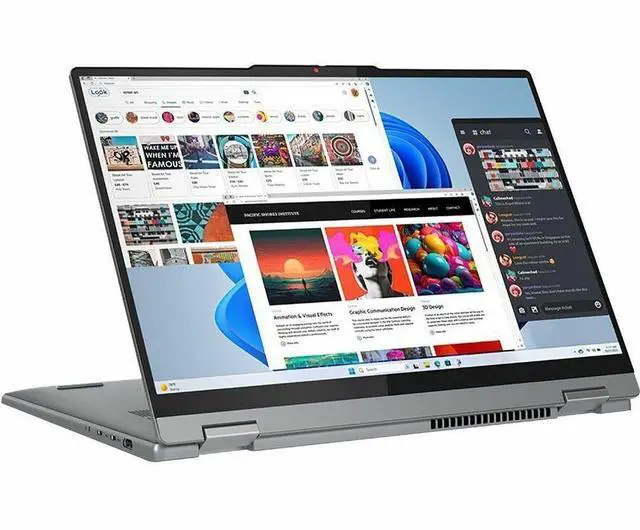 Alt view image 4 of 5 - Lenovo IdeaPad 5 16IRU9 83DU0006US 16" Touchscreen Convertible 2 in 1 Notebook - Intel Core 5 120U - 16GB - 512GB SSD - Windows 11 Home - Luna Gray - Webcam - IEEE 802.11ax Wireless  83DU0006US