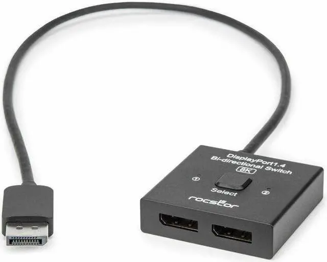 Main image of Rocstor Premium DisplayPort1.4 Bi-directional Switcher for 8K - 4K, 8K - 7680 x 4320 - 3 x DisplayPort