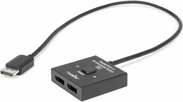 Alt view image 3 of 8 - Rocstor Premium DisplayPort1.4 Bi-directional Switcher for 8K - 4K, 8K - 7680 x 4320 - 3 x DisplayPort
