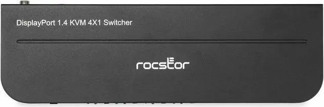Alt view image 4 of 9 - Rocstor SolidKVM SK04 DisplayPort 1.4 and USB 3.0 4?1 KVM Switch - 4 Computer(s) - 1 Local User(s) - 4K - 4096 x 2160 - 8 x USB - USB 2.0HDMI - 5 x DisplayPort