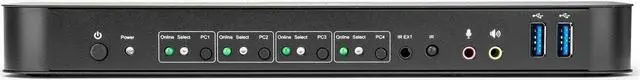 Alt view image 7 of 9 - Rocstor SolidKVM SK04 DisplayPort 1.4 and USB 3.0 4?1 KVM Switch - 4 Computer(s) - 1 Local User(s) - 4K - 4096 x 2160 - 8 x USB - USB 2.0HDMI - 5 x DisplayPort