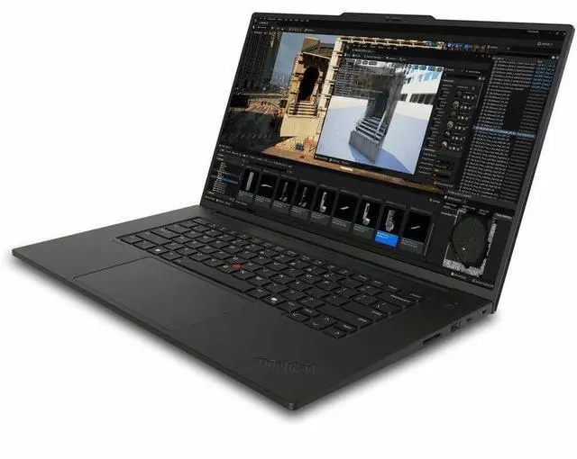 Alt view image 4 of 7 - Lenovo ThinkPad P1 Gen 7 21KV001LUS 16" Notebook - WUXGA - Intel Core Ultra 7 165H - vPro Technology - Intel Evo Platform - 32 GB - 1 TB SSD - English Keyboard - Black - Intel Chip - 1920 x 1200
