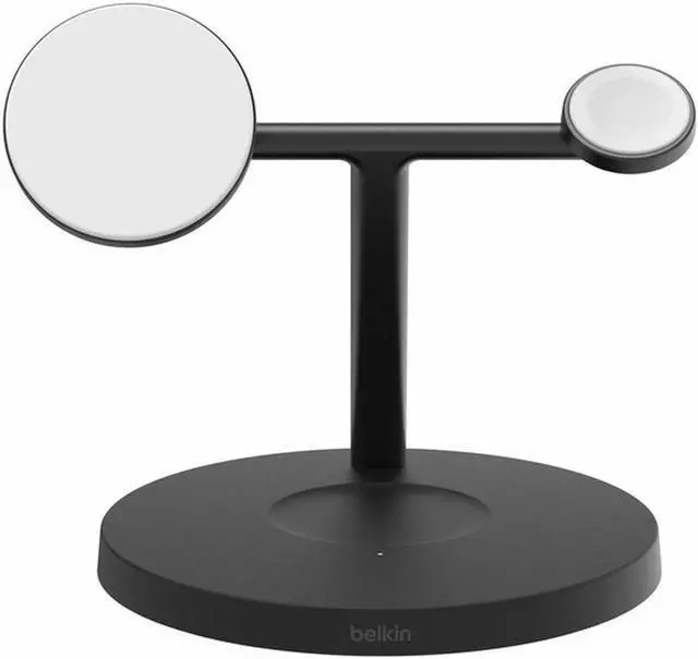 Alt view image 6 of 6 - Belkin BoostCharge Pro 3-in-1 Wireless Charging Stand with Qi2 15W - For Qi2-enabled Device, iPhone, Smartwatch, AirPod - Input connectors: USB - MagSafe Technology, Magnetic Alignment, Fast Charging,
