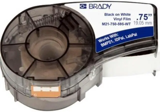 Alt view image 3 of 5 - Brady Label Cartridge for BMP21 Series, ID PAL, LabPal Printers, White