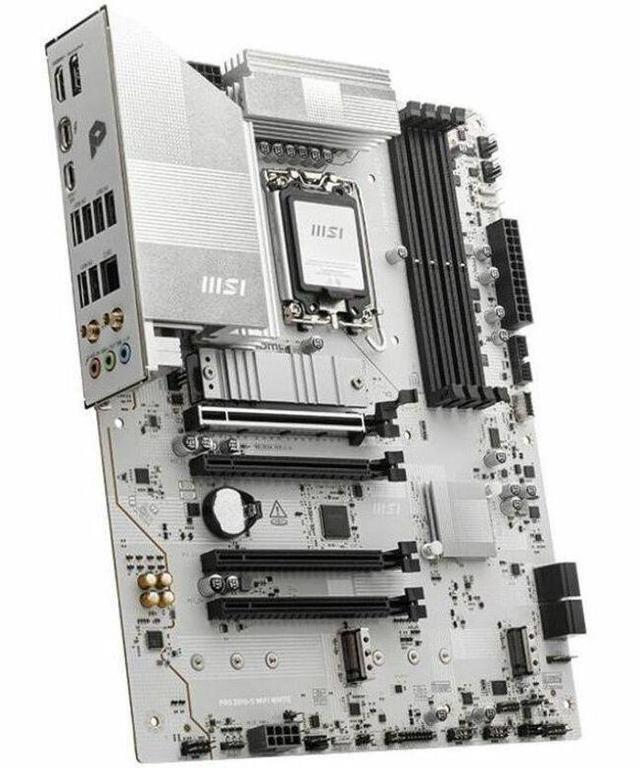 Alt view image 5 of 9 - MSI PRO Z890-S WIFI WHITE INTEL Z890 LGA 1851 4x DDR5  4x PCI-E x16 slot  3x M.2, Wi-Fi 7 SATA 6G 2.5Gbps LAN ATX Motherboard