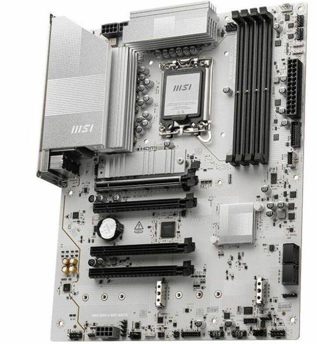 Alt view image 7 of 9 - MSI PRO Z890-S WIFI WHITE INTEL Z890 LGA 1851 4x DDR5  4x PCI-E x16 slot  3x M.2, Wi-Fi 7 SATA 6G 2.5Gbps LAN ATX Motherboard