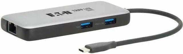 Main image of Eaton Tripp Lite Series USB-C Multiport Adapter - 4K 60 Hz HDMI, USB 3.2 Gen 2 Hub Ports, GbE, 100W PD Charging, HDR, HDCP 2.2 - Charging Capability - USB Type C - 1 Displays Supported - 4K @ 60Hz, 4K