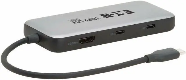 Alt view image 3 of 7 - Eaton Tripp Lite Series USB-C Multiport Adapter - 4K 60 Hz HDMI, USB 3.2 Gen 2 Hub Ports, GbE, 100W PD Charging, HDR, HDCP 2.2 - Charging Capability - USB Type C - 1 Displays Supported - 4K @ 60Hz, 4K
