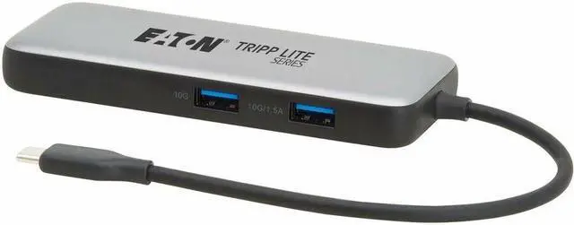Alt view image 5 of 7 - Eaton Tripp Lite Series USB-C Multiport Adapter - 4K 60 Hz HDMI, USB 3.2 Gen 2 Hub Ports, GbE, 100W PD Charging, HDR, HDCP 2.2 - Charging Capability - USB Type C - 1 Displays Supported - 4K @ 60Hz, 4K
