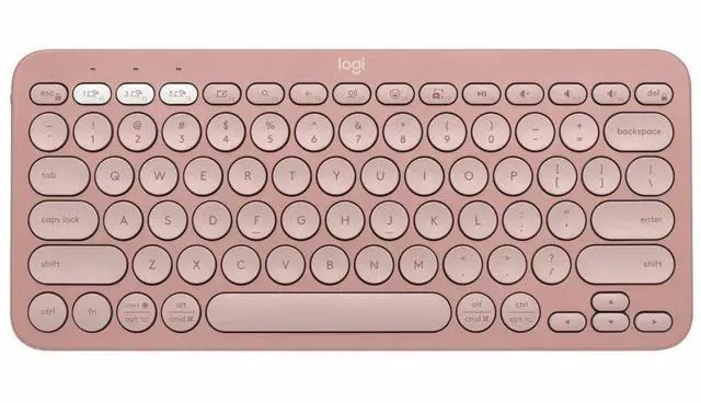Alt view image 3 of 7 - Logitech Pebble Keys 2 K380S Bluetooth Keyboard, Tonal Rose 920-011777