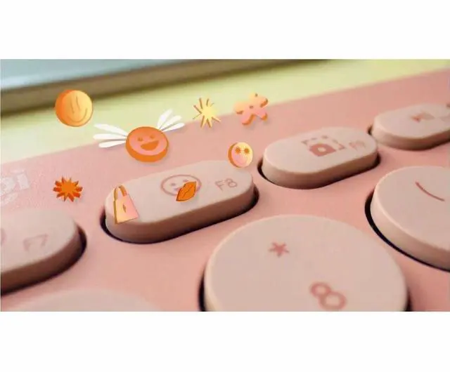 Alt view image 4 of 7 - Logitech Pebble Keys 2 K380S Bluetooth Keyboard, Tonal Rose 920-011777