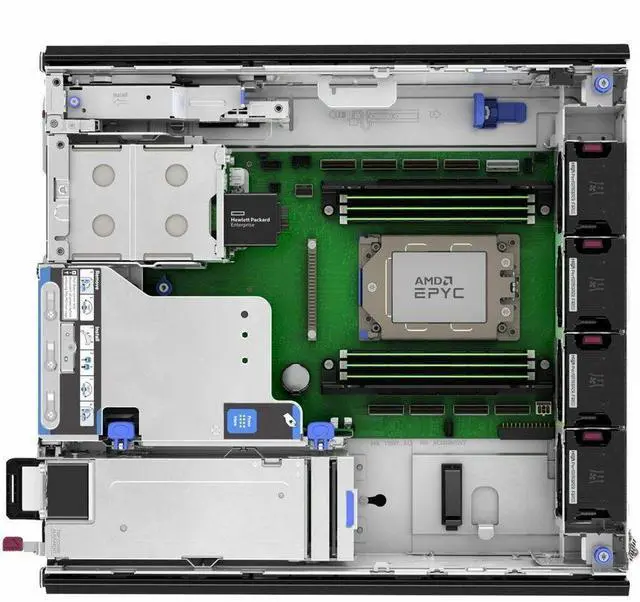 Alt view image 5 of 5 - HPE ProLiant DL145 Gen11 server with one AMD EPYC™ 8124P Processor, 64 GB (2x32 GB) Dual Rank Memory, one HPE MR216i-p Gen11 x16 Lanes andout Cache PCI SPDM Plug-in Storage Controller  - P79810-005