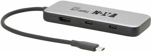 Alt view image 2 of 8 - Eaton Tripp Lite Series USB-C Multiport Adapter - 4K 60 Hz HDMI, USB 3.2 Gen 2 Hub Ports, Memory Card Slots, 100W PD Charging, HDR, HDCP 2.2 - for Notebook/Kindle/Card Reader/Flash Drive/Smartphone/Ha