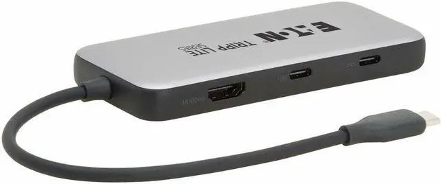 Alt view image 3 of 8 - Eaton Tripp Lite Series USB-C Multiport Adapter - 4K 60 Hz HDMI, USB 3.2 Gen 2 Hub Ports, Memory Card Slots, 100W PD Charging, HDR, HDCP 2.2 - for Notebook/Kindle/Card Reader/Flash Drive/Smartphone/Ha