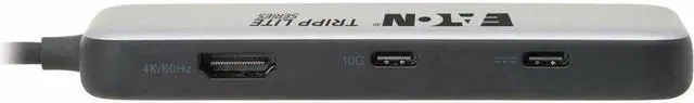 Alt view image 7 of 8 - Eaton Tripp Lite Series USB-C Multiport Adapter - 4K 60 Hz HDMI, USB 3.2 Gen 2 Hub Ports, Memory Card Slots, 100W PD Charging, HDR, HDCP 2.2 - for Notebook/Kindle/Card Reader/Flash Drive/Smartphone/Ha