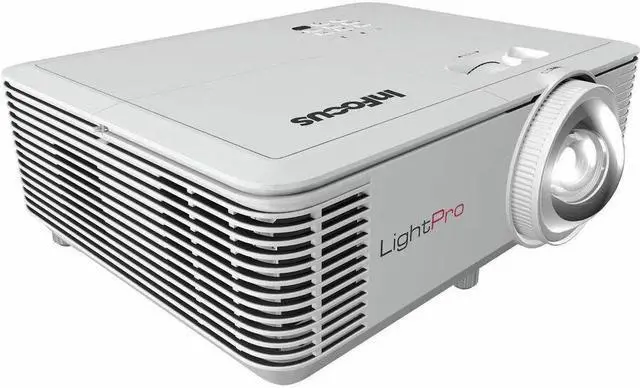 Alt view image 4 of 9 - InFocus Genesis IN0026ST 3D Short Throw DLP Projector - 16:10 - Portable - 1280 x 800 - Front - 1080p - 15000 Hour Normal Mode - WXGA - 30,000:1 - 3800 lm - HDMI - USB - Room, Presentation, Cinema, Ga